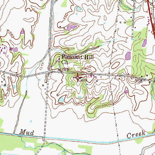 Topographic Map of Stewart Cemetery, TN