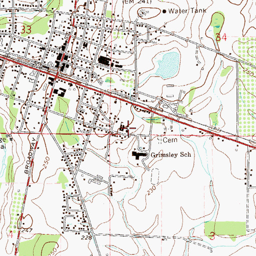 Topographic Map of Church of God and Christ, AL