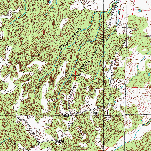 Topographic Map of Thompson School (historical), TN