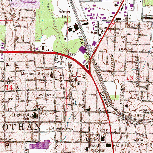 Topographic Map of Church of God in Christ, AL