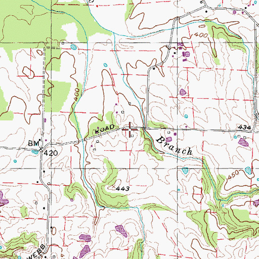Topographic Map of Webb School (historical), TN
