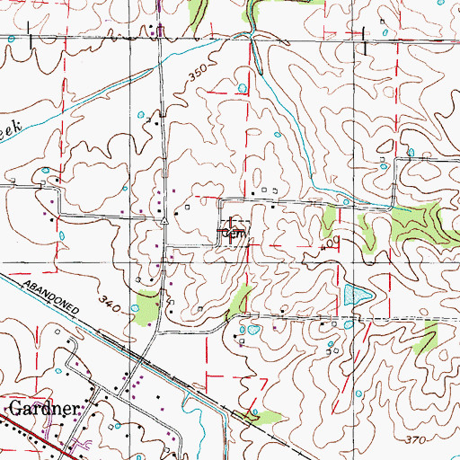 Topographic Map of Gardner Cemetery, TN