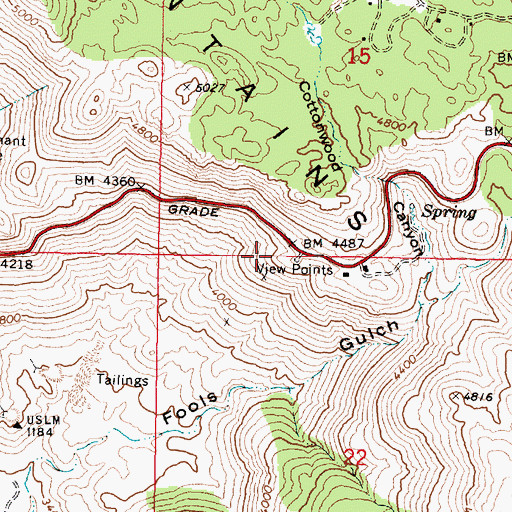 Topographic Map of View Points, AZ