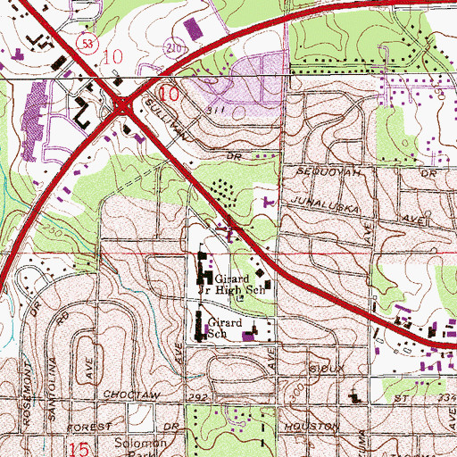 Topographic Map of Colony Shopping Center, AL