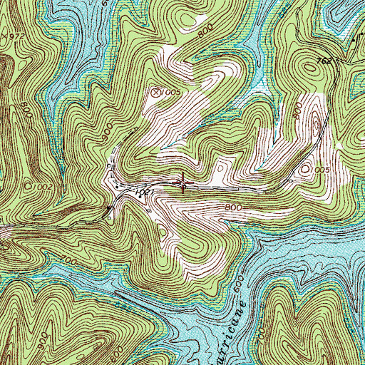 Topographic Map of Cocoanut School (historical), TN
