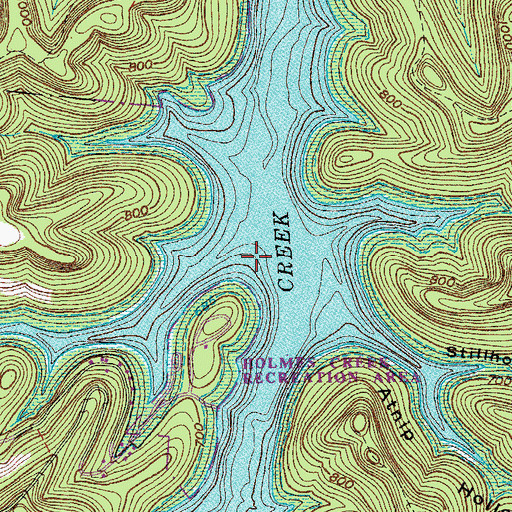 Topographic Map of Elizabeth Chapel (historical), TN