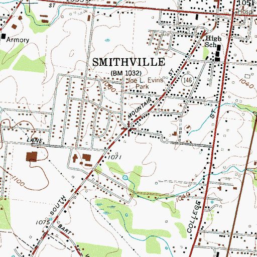 Topographic Map of First United Pentecostal Church, TN