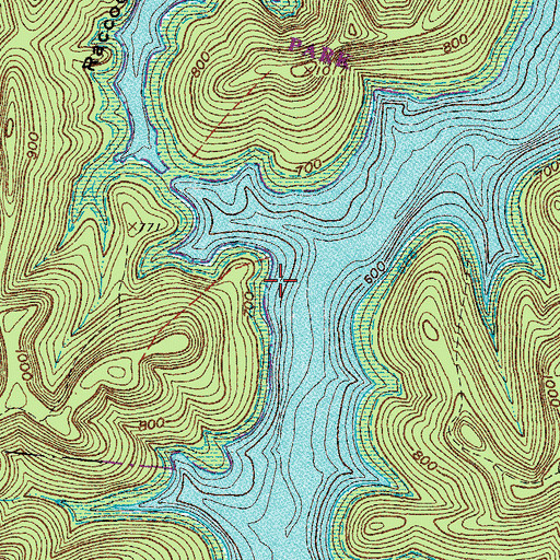 Topographic Map of Holmes Creek Church (historical), TN