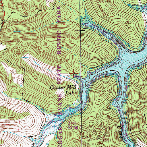 Topographic Map of Indian Creek Church (historical), TN