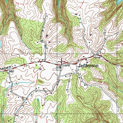 Topographic Map of Jefferson School (historical), TN