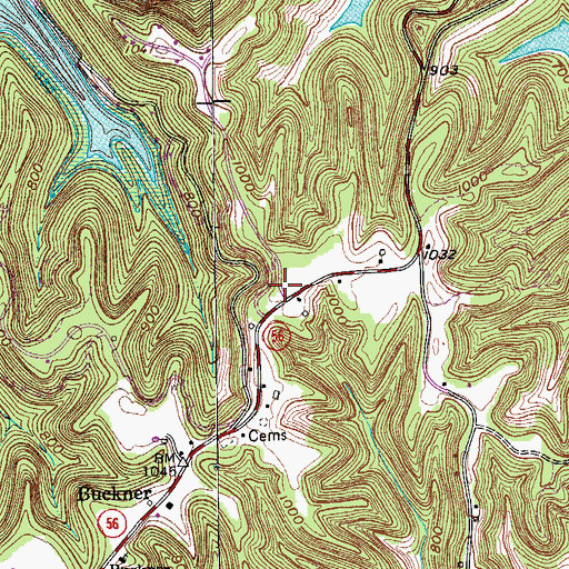 Topographic Map of League Chapel School (historical), TN