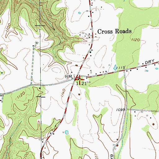 Topographic Map of Mount Hermon Missionary Baptist Church, TN