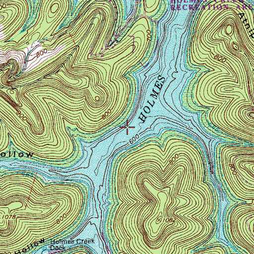 Topographic Map of Pack School (historical), TN