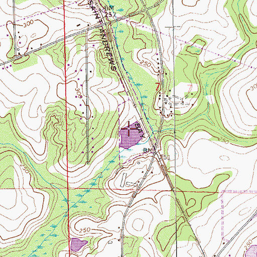 Topographic Map of Cypress Creek Sewage Treatment Plant, AL