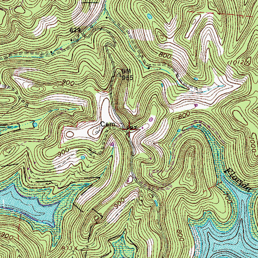 Topographic Map of View Point School (historical), TN