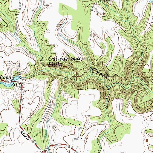 Topographic Map of Wells Mill (historical), TN