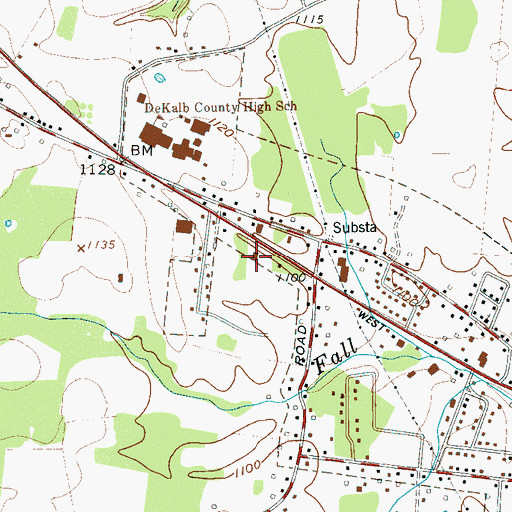 Topographic Map of West Gate Shopping Center, TN