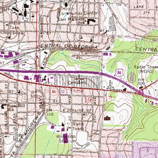 Topographic Map of Dothan City Cemetery, AL