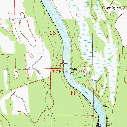 Topographic Map of Ely Landing (historical), AL