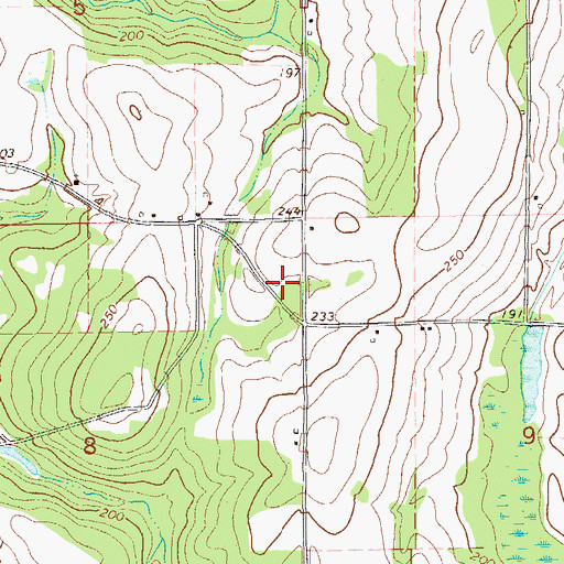 Topographic Map of Eubank School (historical), AL