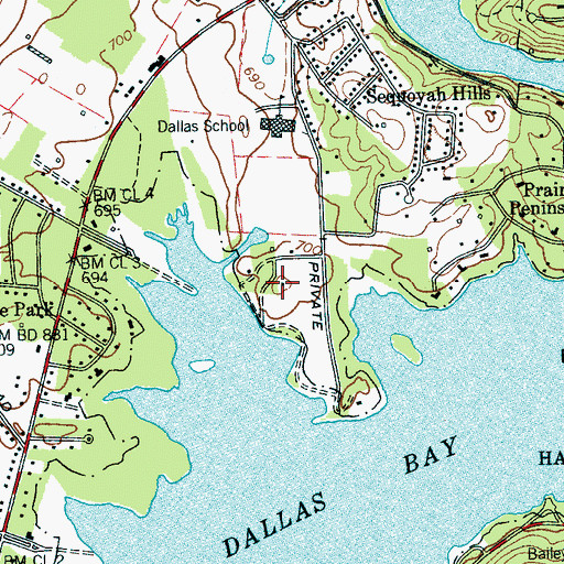 Topographic Map of Camp Columbus, TN