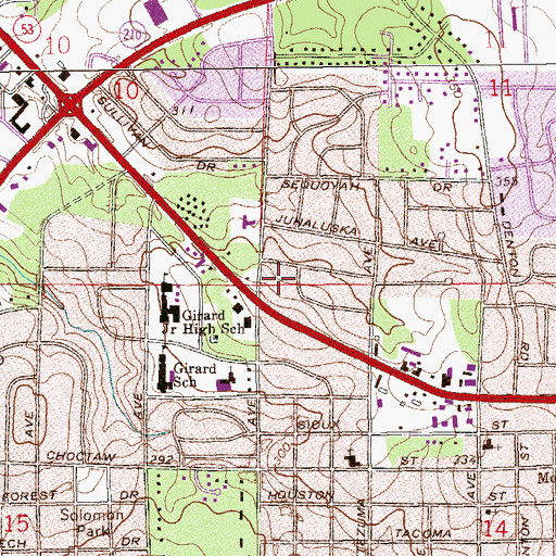 Topographic Map of Fairview Park, AL