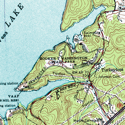 Topographic Map of Civilian Conservation Corps Camp Number 3459 (historical), TN