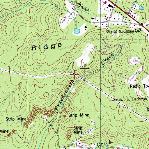 Topographic Map of Dill Mine, TN
