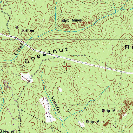 Topographic Map of Doc Spangle Mine, TN