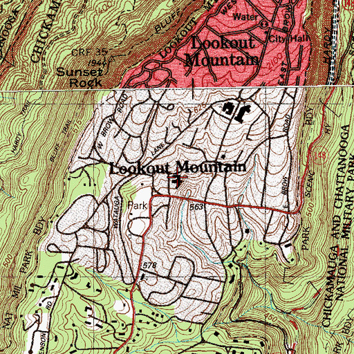Topographic Map of Episcopal Church of the Good Shepherd, TN