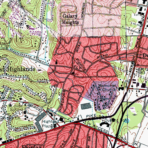 Topographic Map of First Freewill Baptist Church, TN