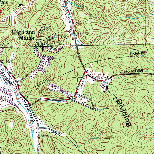 Topographic Map of Fourth District School (historical), TN