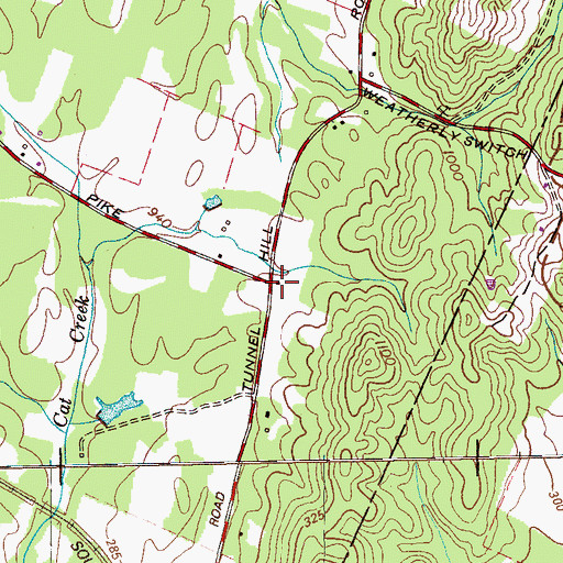 Topographic Map of Goats Chapel (historical), TN