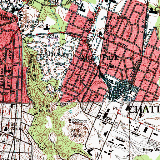 Topographic Map of Greater Saint John Baptist Church, TN