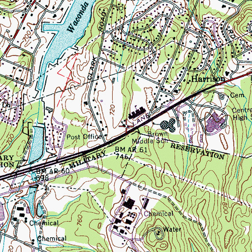 Topographic Map of Harrison United Methodist Church, TN