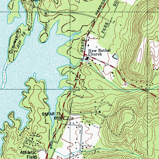 Topographic Map of Maddox School (historical), TN