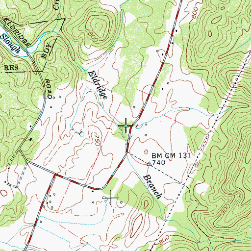 Topographic Map of McCormicks Mill (historical), TN