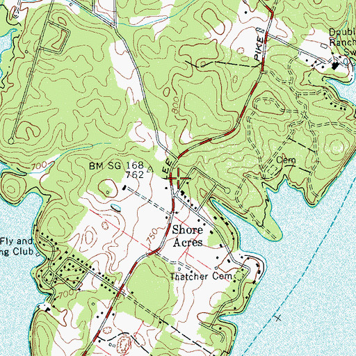 Topographic Map of Mount Tabor Community Church (historical), TN
