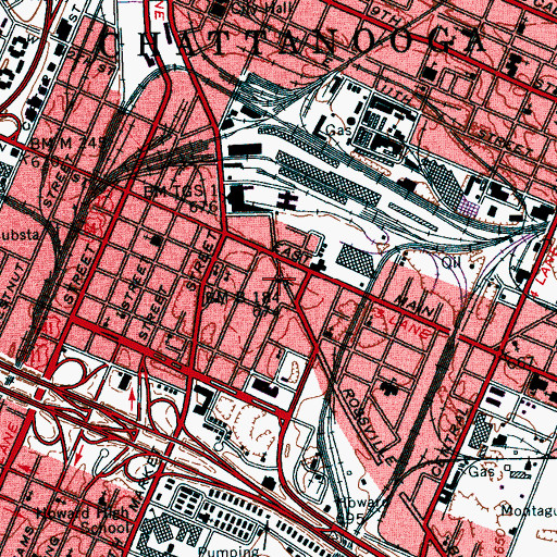 Topographic Map of New Hope Baptist Church, TN