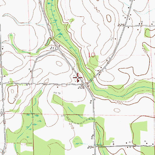 Topographic Map of Friendship Church of the Living Word, AL