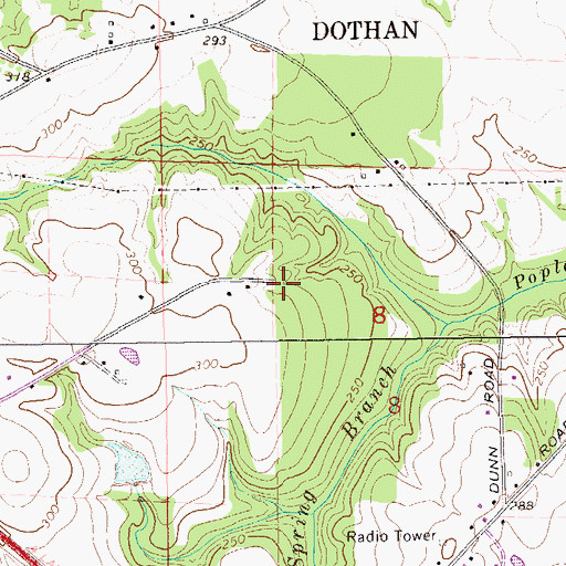 Topographic Map of Gates of Heaven Cemetery, AL