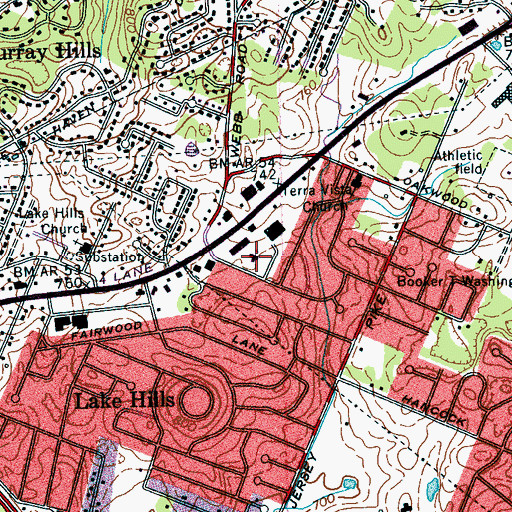 Topographic Map of Northminster Presbyterian Church, TN
