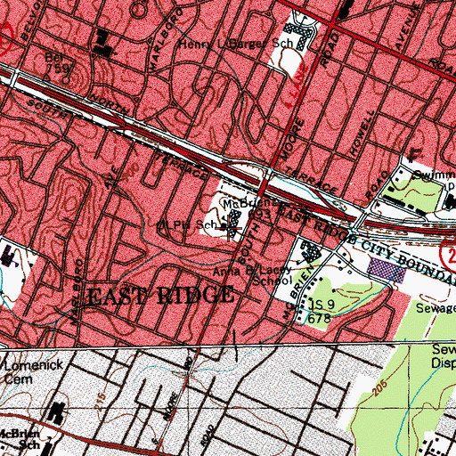 Topographic Map of Our Lady of Perpetual Help Catholic Church, TN