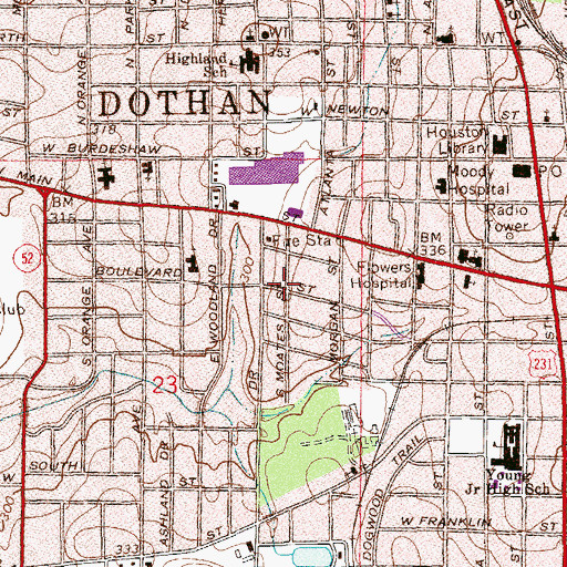 Topographic Map of Gospel Light House Pentecostal Church, AL