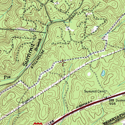 Topographic Map of Primitive Church (historical), TN