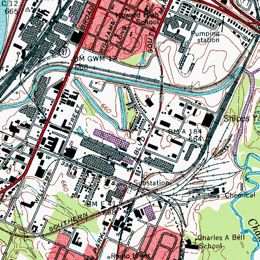 Topographic Map of Saint Ruth Primitive Baptist Church, TN