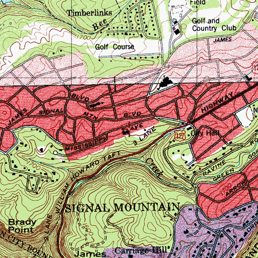 Topographic Map of Saint Timothys Episcopal Church, TN