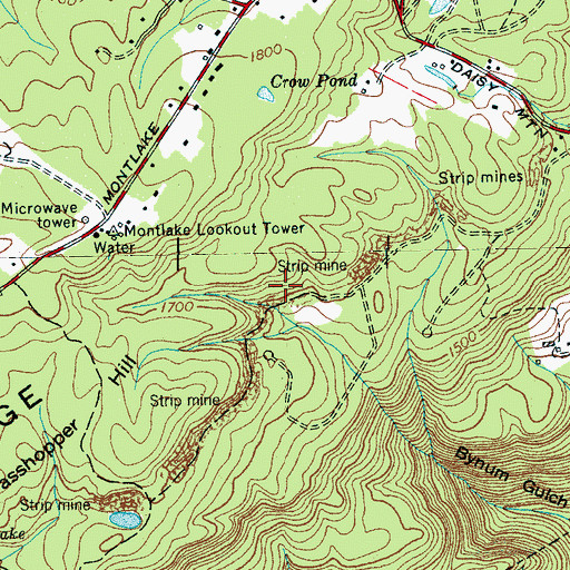 Topographic Map of Savage Mine, TN