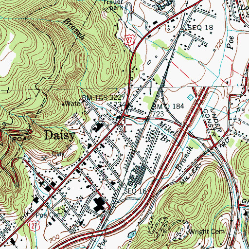 Topographic Map of Soddy-Daisy City Hall, TN