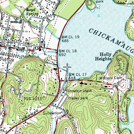 Topographic Map of Soddy Marine Park, TN